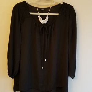 Black flowy top